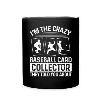 Funny Baseball Card Design - Full Colour Mug - black - Front