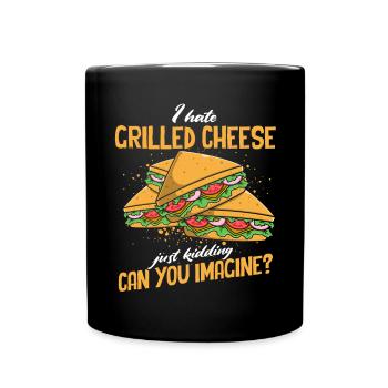 Love Grilled Cheese Men Women - Tasse einfarbig - Schwarz - Vorne