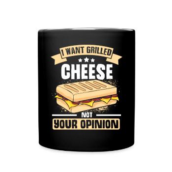 Love Grilled Cheese Men Women - Tasse einfarbig - Schwarz - Vorne