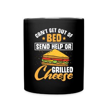 Amour Fromage Grillé Hommes Femmes - Mug uni - noir - Devant