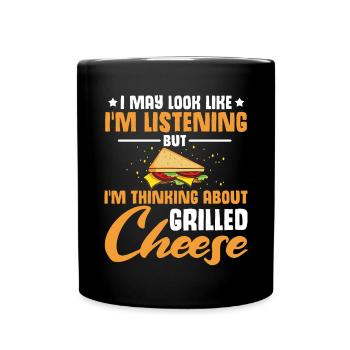 Love Grilled Cheese Men Women - Tasse einfarbig - Schwarz - Vorne