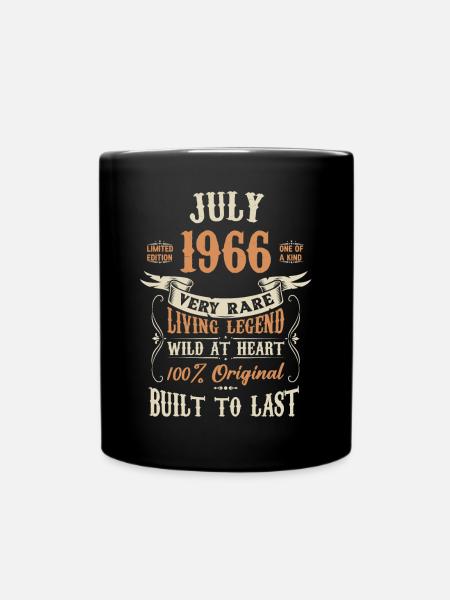 Juli 1966 Geburtstagsgeschenk - Ensfarvet krus - sort