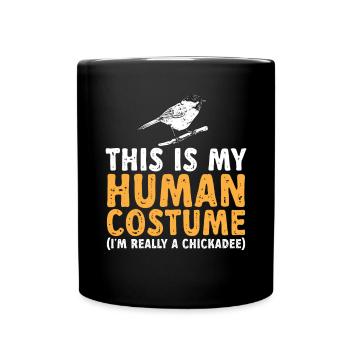 Bird Chickadee Bird Watching - Full Colour Mug - black - Front