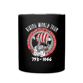 Viking World Tour Drôles Teutons nordiques - Mug uni - noir - Devant