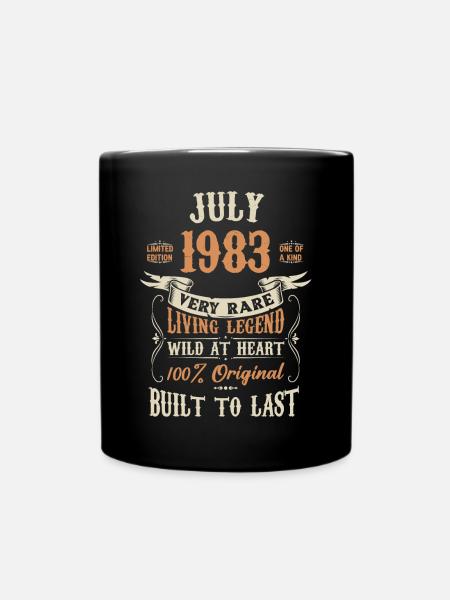 July 1983 Birthday Present - Full Colour Mug - black