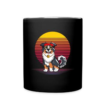 Australian Shepherd Vapor - Full Colour Mug - black - Front