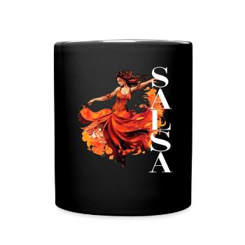 Flamenco Tanz Andalusien Spanischer Tanz - Tasse einfarbig - Schwarz - Vorne