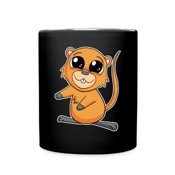 Quokka - Tasse einfarbig - Schwarz - Vorne
