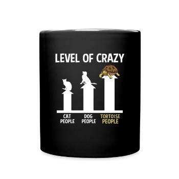 Drôle de niveau de tortue folle Amoureux de la tortue Reptile - Mug uni - noir - Devant