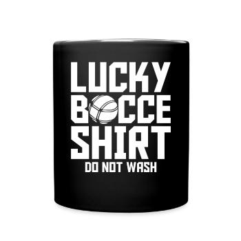Drôle de joueur de pétanque - Mug uni - noir - Devant