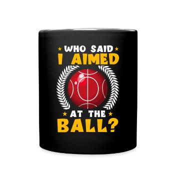 Joueur de pétanque drôle - Mug uni - noir - Devant