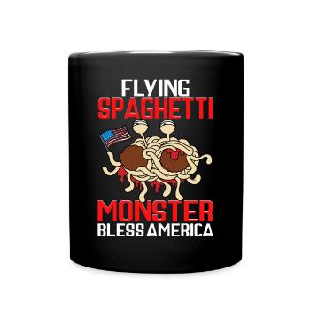 FSM Pastafarian - Tasse einfarbig - Schwarz - Vorne