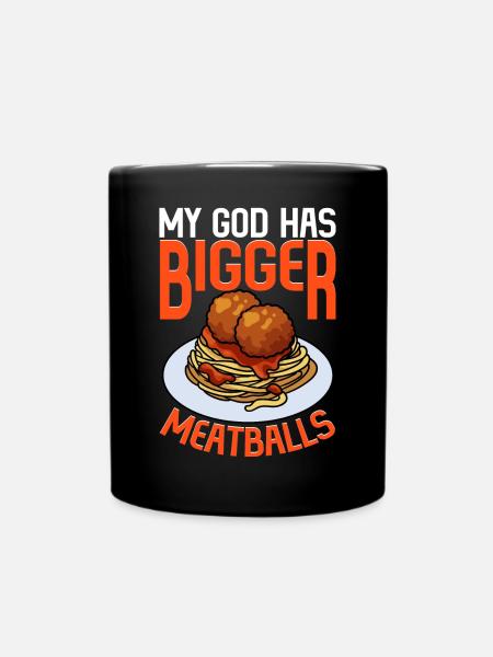 Fliegendes Spaghettimonster FSM - Tasse einfarbig - Schwarz