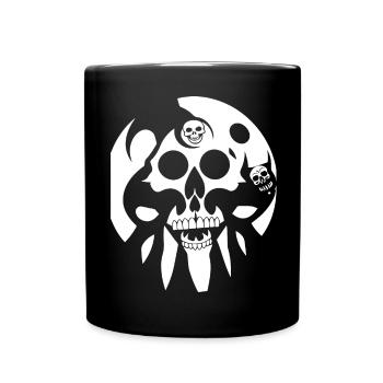 Horreur Crâne Crâne Art Crâne Gothique Heavy Metal - Mug uni - noir - Devant