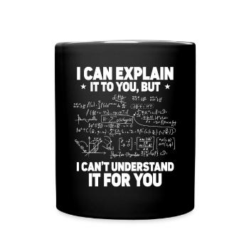 Funny Math Teacher Quote - Full Colour Mug - black - Front
