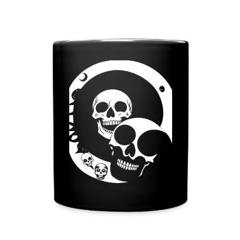 Horror Skull Skull Art Skull Gothic Heavy Metal - Full Colour Mug - black - Front