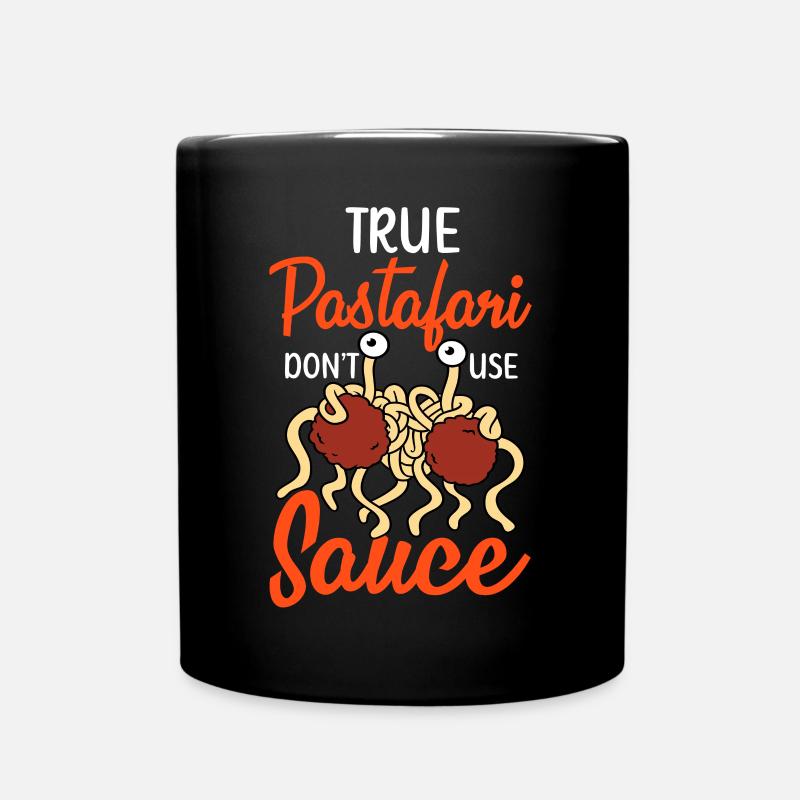 Fliegendes Spaghettimonster FSM - Tasse einfarbig - Schwarz