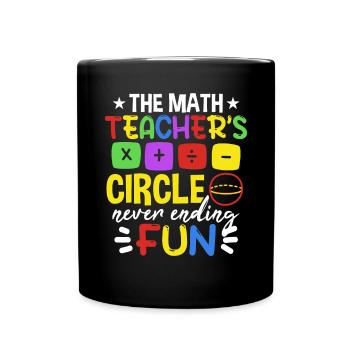 The Math Teacher Circle - Full Colour Mug - black - Front
