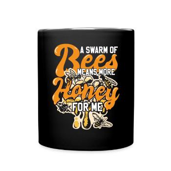 Lustiger Imker-Humor - Tasse einfarbig - Schwarz - Vorne