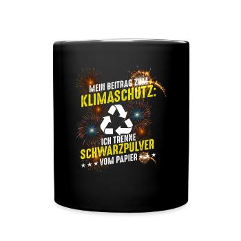 Ma contribution à la protection du climat Pyrotechniciens - Mug uni - noir - Devant