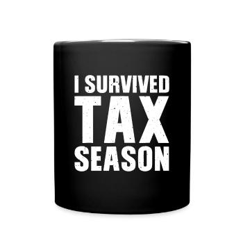 Funny I Survived Tax Season Accounting Accountant - Full Colour Mug - black - Front