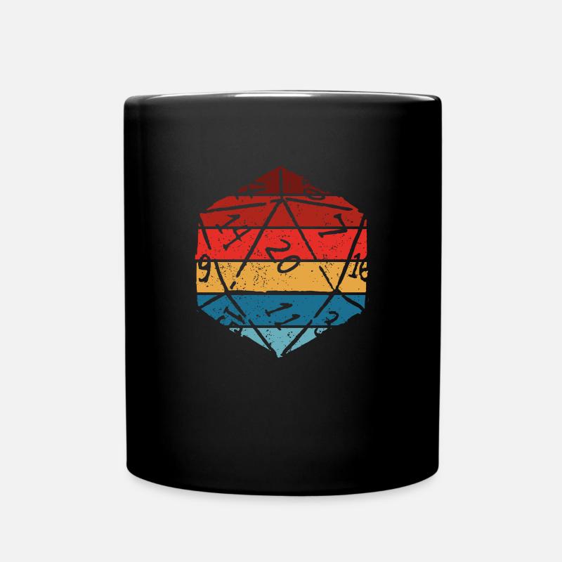 Fantasy-spielwürfel - Tasse einfarbig - Schwarz