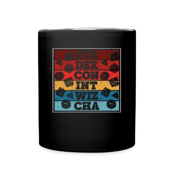 Jeu fantastique Dice Retro - Mug uni - noir - Devant