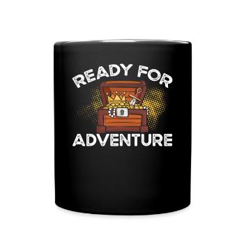 Ready for adventure - Full Colour Mug - black - Front