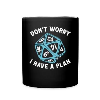 Keine Sorge, Ich Habe Einen Plan - Tasse einfarbig - Schwarz - Vorne