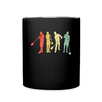 Glassblower Retro - Soufflage de verre - Mug uni - noir - Devant