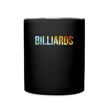 Billiards Retro - Tasse einfarbig - Schwarz - Vorne