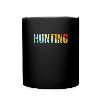 Chasse rétro - Mug uni - noir - Devant