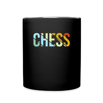 Échecs Rétro - Mug uni - noir - Devant