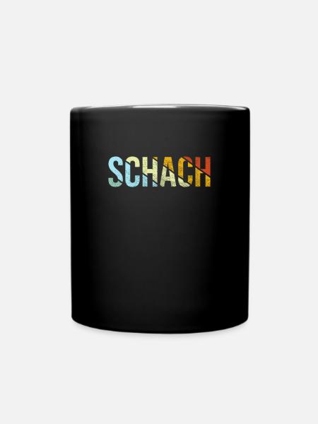 Schach Retro - Tasse einfarbig - Schwarz