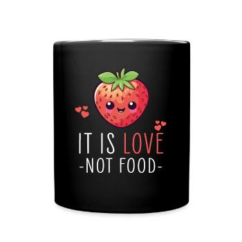 Fraise Kawaii - Mug uni - noir - Devant