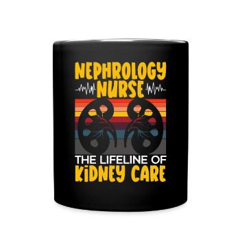 Nephrology Nurse Medical Job Medicine Nursing - Full Colour Mug - black - Front