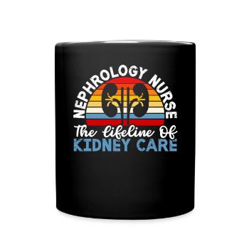Nephrology Nurse Medical Job Medicine Nursing - Full Colour Mug - black - Front
