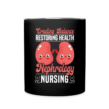 Nephrology Nurse Medical Job Medicine Nursing - Full Colour Mug - black - Front