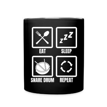 Drummer Schedule - Full Colour Mug - black - Front