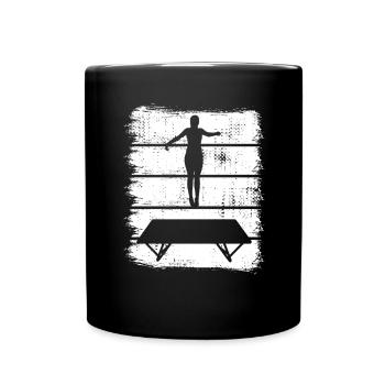 Trampoline drawing - Full Colour Mug - black - Front