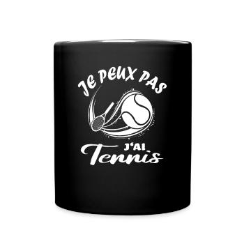 I can't I have tennis - Full Colour Mug - black - Front