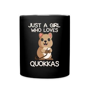 Just A Girl Who Loves Quokkas - Full Colour Mug - black - Front