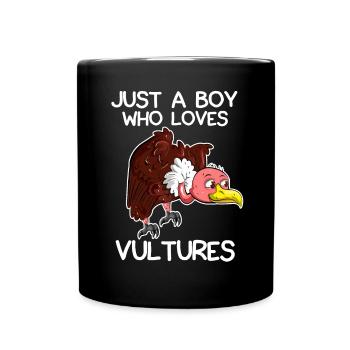 Just A Boy Who Loves Vultures - Full Colour Mug - black - Front