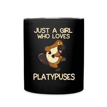 Just A Girl Who Loves Platypuses - Full Colour Mug - black - Front