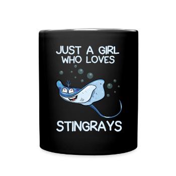 Just A Girl Who Loves Stingrays - Full Colour Mug - black - Front