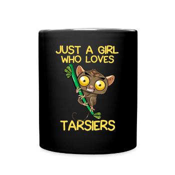 Just A Girl Who Loves Tarsiers - Full Colour Mug - black - Front