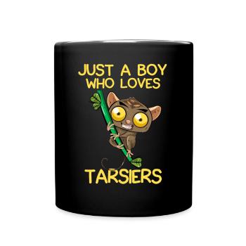 Just A Boy Who Loves Tarsiers - Full Colour Mug - black - Front