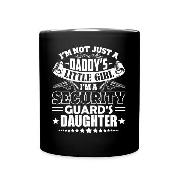 Security Guard Security Guard's Daughter - Full Colour Mug - black - Front