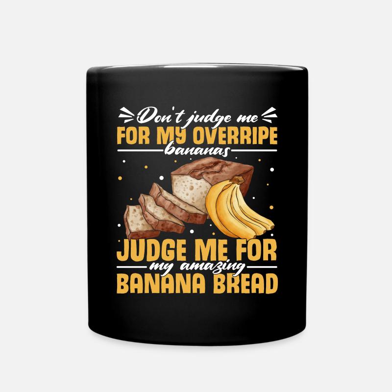 Funny Banana Bread Baking Apparel - Full Colour Mug - black