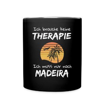 Madeira Urlaub Atlantik Insel Portugal Geschenk - Tasse einfarbig - Schwarz - Vorne